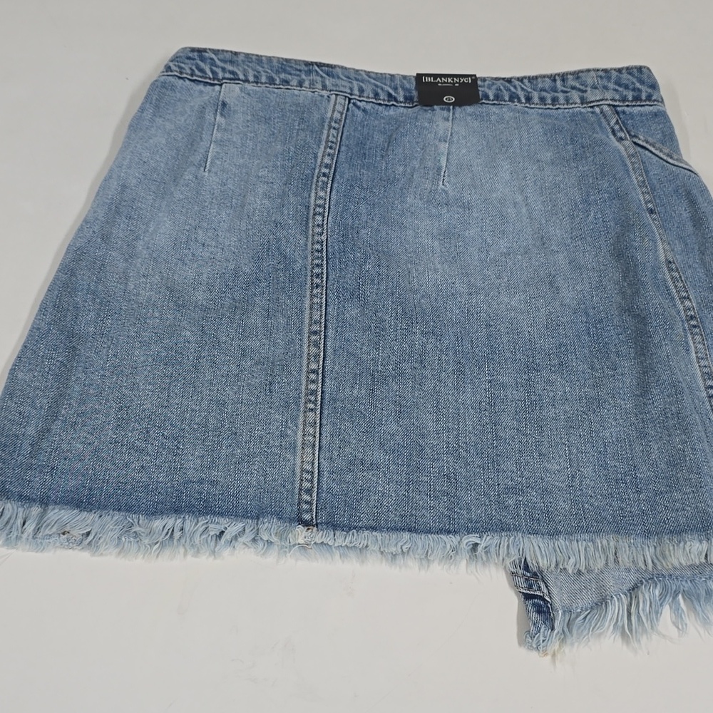 NWT BlankNYC wrap asymmetrical Jean denim skirt - Picture 8 of 10